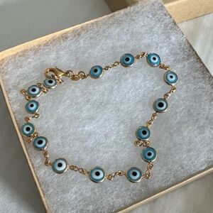 Gold Evil Eye anklet  Bracelet
